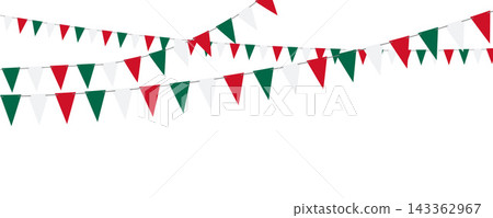 Mexico Fiesta Pennant Bunting Garland in National Colors Mexico Fiesta Pennant Bunting Garland in National Colors 143362967