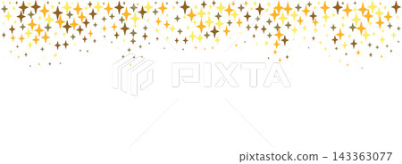 Floating Star Confetti Banner Floating Star Confetti Banner 143363077