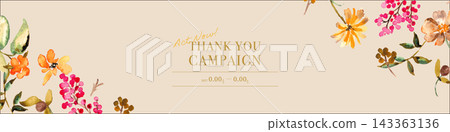 Watercolor Flower Sales Campaign Ad Template Set Watercolor Flower Sales Campaign Ad Template Set 143363136