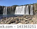 大分縣豐後小野原尻瀑布的壯麗景色。 143363251