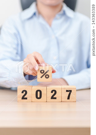 2027 New year with percentage. Interest rate, GDP, stocks market, financial, deflation and Inflation, mortgage, debt, Loan and Economic Recession 2027 New year with percentage. Interest rate, GDP, stocks market, financial, deflation and Inflation, mortgage, debt, Loan and Economic Recession 143363389