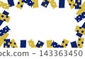 A frame made of star-patterned masking tape, inspired by winter. 143363450