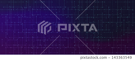 Blue FUI Grid Cyber Technology Interface Background 143363549