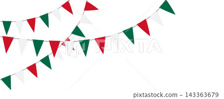 Mexican Pennant Garland Festive Fiesta Bunting Decoration 143363679