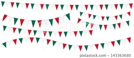 Mexican Colors Pennant Garland Set for Fiesta Party 143363680