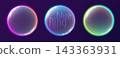 Luminous Glass Circle Halo Neon Ring Set 143363931