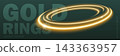 Golden Circle Halo with Glowing Elliptical Light Rings 143363957