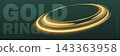 Dynamic Golden Circle Halo with Futuristic Light Trails 143363958