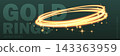 Golden Circle Halo with Bright Spinning Light Rings 143363959