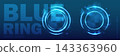 Blue Neon Circle Halo Set with Cosmic Energy Glow 143363960