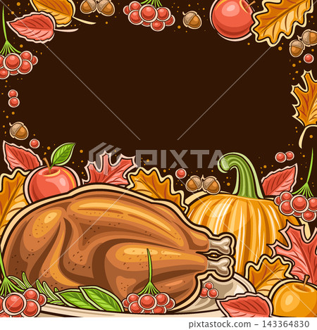 Vector Thanksgiving greeting card Vector Thanksgiving greeting card 143364830