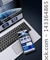 Responsive website design, for laptops and smartphones 143364865