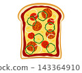 Pizza toast icon Pizza toast icon 143364910