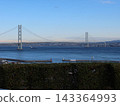 Akashi Kaikyo Bridge as seen from Akashi Service Area 143364993