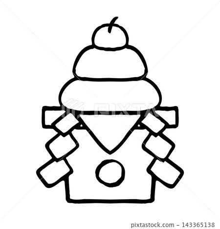 Hand-drawn illustration of Kagami Mochi (rice cake offering). Hand-drawn illustration of Kagami Mochi (rice cake offering). 143365138