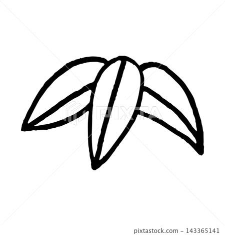 手繪竹葉插圖 手繪竹葉插圖 143365141