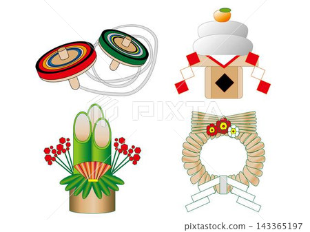 New Year's lucky charm illustration 143365197