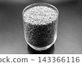 beautiful texture ripe of natural flax seeds on background 143366116