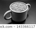 beautiful texture ripe of natural flax seeds on background 143366117