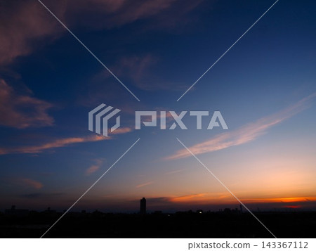 美麗的夕陽天空 美麗的夕陽天空 143367112