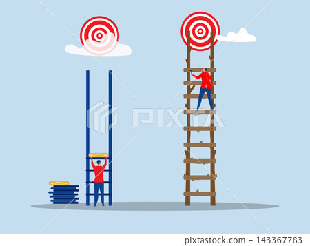 Business people think Perfection mindset Imperfect mindset concept vector Business people think Perfection mindset Imperfect mindset concept vector 143367783
