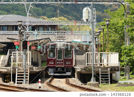 阪急嵐山線 嵐山站 8300系列車 阪急嵐山線 嵐山站 8300系列車 143368128