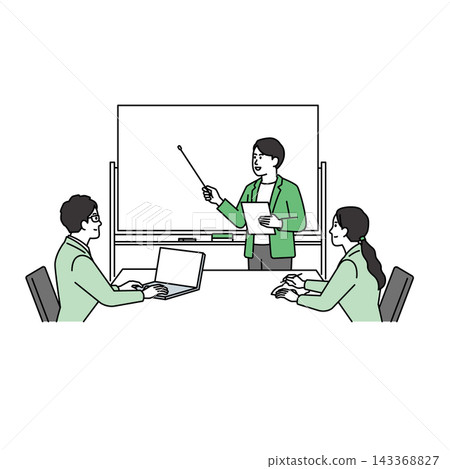 做演示文稿的商務人士 做演示文稿的商務人士 143368827