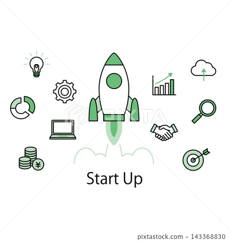 Startup icon set Startup icon set 143368830