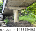 Concrete Bridge Support Column in Nature 143369498