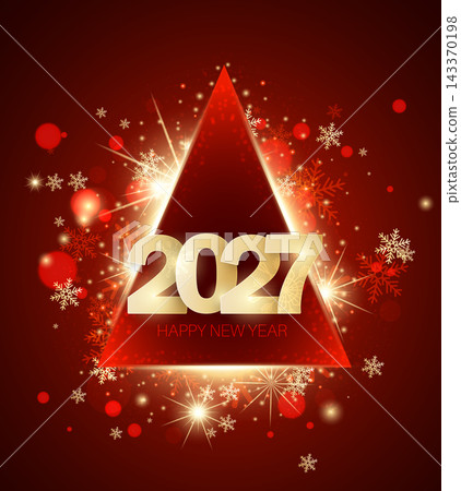 Elegant Christmas Tree 2027. Vector background design. Elegant Christmas Tree 2027. Vector background design. 143370198