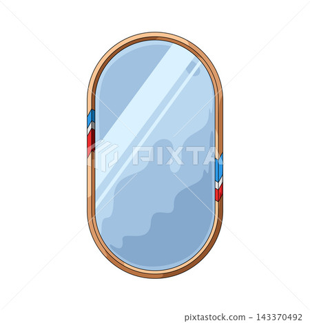 Illustration of Barbershop Mirror 143370492