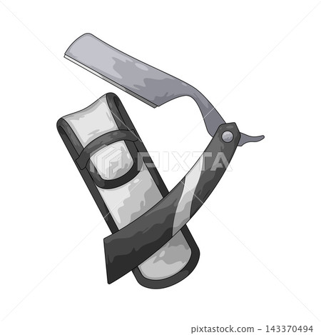 Illustration of Straight Razor 143370494
