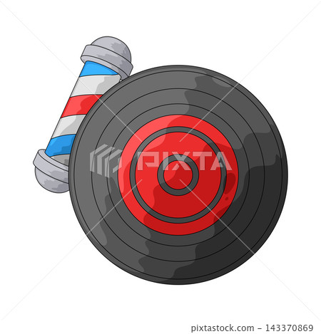 Illustration of Vinyl Record Illustration of Vinyl Record 143370869
