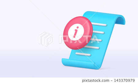 Contract agreement important document 3d icon banner copy space vector illustration Contract agreement important document 3d icon banner copy space vector illustration 143370979