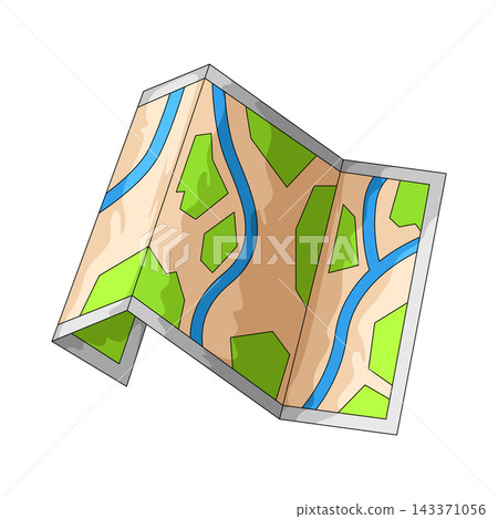 Illustration of Folded Map 143371056