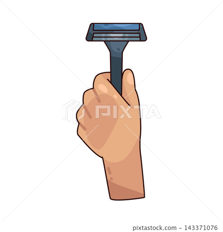 Illustration of Hand Holding a Razor Illustration of Hand Holding a Razor 143371076