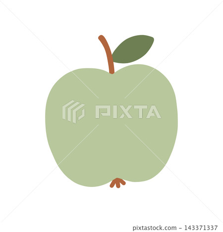 Cute green apple vector illustration in a hand-drawn style. Perfect for healthy food, picnic, fruit icons, nutrition, organic, and autumn design Cute green apple vector illustration in a hand-drawn style. Perfect for healthy food, picnic, fruit icons, nutrition, organic, and autumn design 143371337