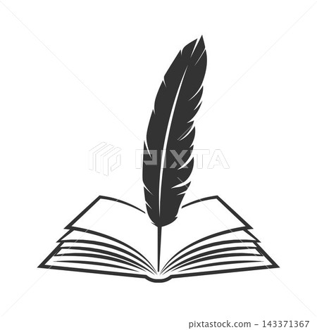 Quill and Book Logo icon design Quill and Book Logo icon design 143371367