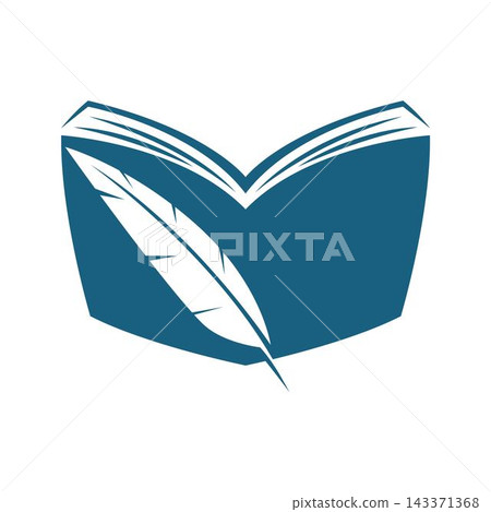 Quill and Book Logo icon design Quill and Book Logo icon design 143371368