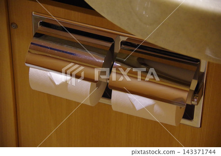 Toilet paper folded into a triangle Toilet paper folded into a triangle 143371744