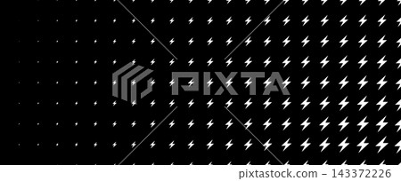 Light electric pattern energy current, lightning bolt icons texture glowing on white background. Charge energy pattern for power, speed quick and slow charger, halftone neon BG. Vector illustration Light electric pattern energy current, lightning bolt icons texture glowing on white background. Charge energy pattern for power, speed quick and slow charger, halftone neon BG. Vector illustration 143372226