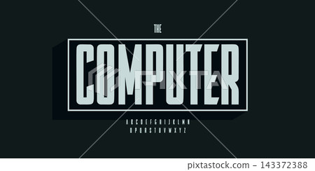 bold condensed alphabet, urban compressed sans serif letters, space font for futuristic logo, headline, edm typography, game design. Vector typographic design bold condensed alphabet, urban compressed sans serif letters, space font for futuristic logo, headline, edm typography, game design. Vector typographic design 143372388