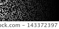 Hexagon halftone field dense left, fade right. Honeycomb mosaic tech vibe. Topics technology data. Use background banner UI cover print. Monochrome minimal geometric BG. Vector illustration 143372397