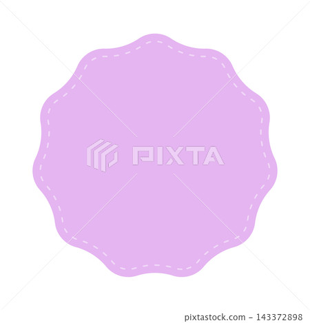 Simple purple emblem-style decoration - stylish and cute frame and embellishment material with stitching Simple purple emblem-style decoration - stylish and cute frame and embellishment material with stitching 143372898