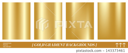 Gold metal gradient set with tall panels and polished foil reflections. Amber edges frame pale centers across every gold surface. Lustrous metal vector collection for Christmas poster design Gold metal gradient set with tall panels and polished foil reflections. Amber edges frame pale centers across every gold surface. Lustrous metal vector collection for Christmas poster design 143373461