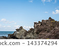 十六羅漢岩聳立於日本海之上－山形縣湯座町 143374294