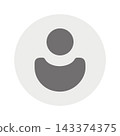 Vector flat illustration in grayscale. Avatar, user profile, person icon, gender neutral silhouette, profile picture. Suitable for social media profiles, icons, screensavers and as a template. 143374375