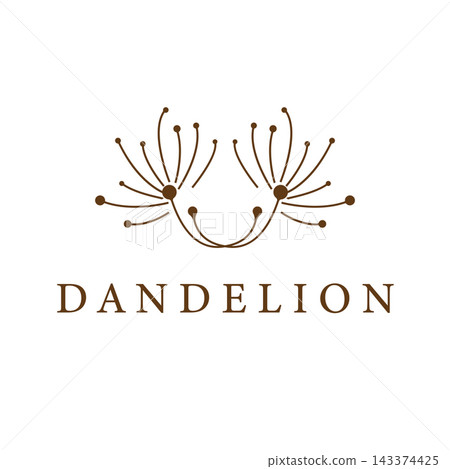 Dandelion design in a simple style. Natural plant concept. Dandelion design in a simple style. Natural plant concept. 143374425