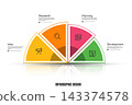 Vector infographic business chart design template. Can be used for steps, options, business process, workflow layout, diagram, flowchart, presentations, marketing, info graphics. 143374578