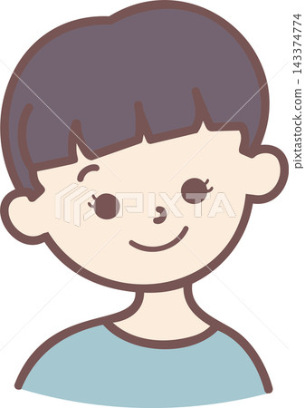 一個微笑的男孩的插圖 一個微笑的男孩的插圖 143374774